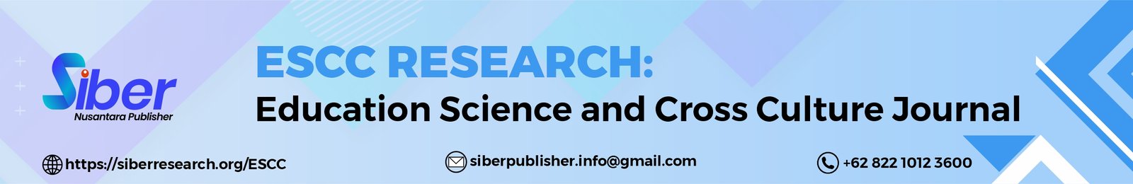 ESCC Research: Education Science and Cross Culture Journal